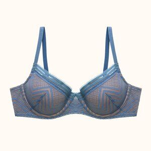 ThirdLove Graphic Mesh Demi Bra Size 34Fazure / 34F
